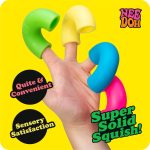 Schylling NeeDoh Mac 'N' Squeeze - Sensory Squeeze Toy - Contains 4 Squishy Noodles - 3 Wide - Color May Vary (Pack of 1)