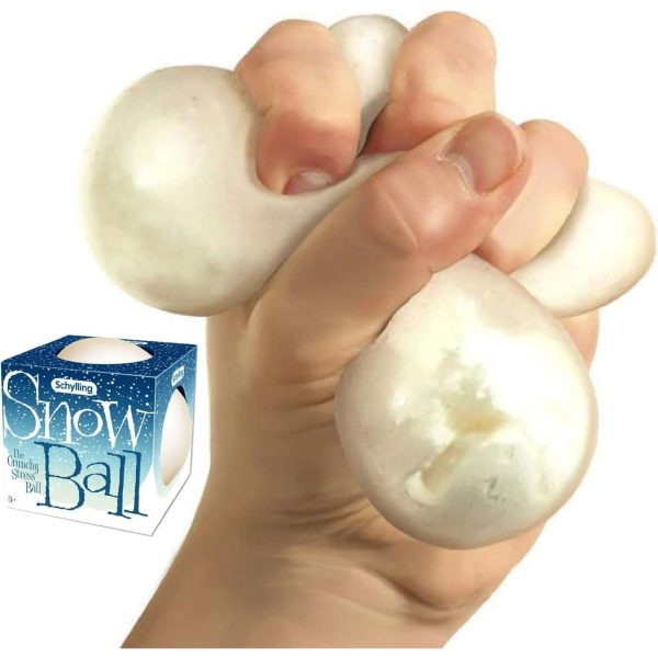 NeeDoh Snow Ball Stress Balls - Crunchy & Squishy - 2 Pack